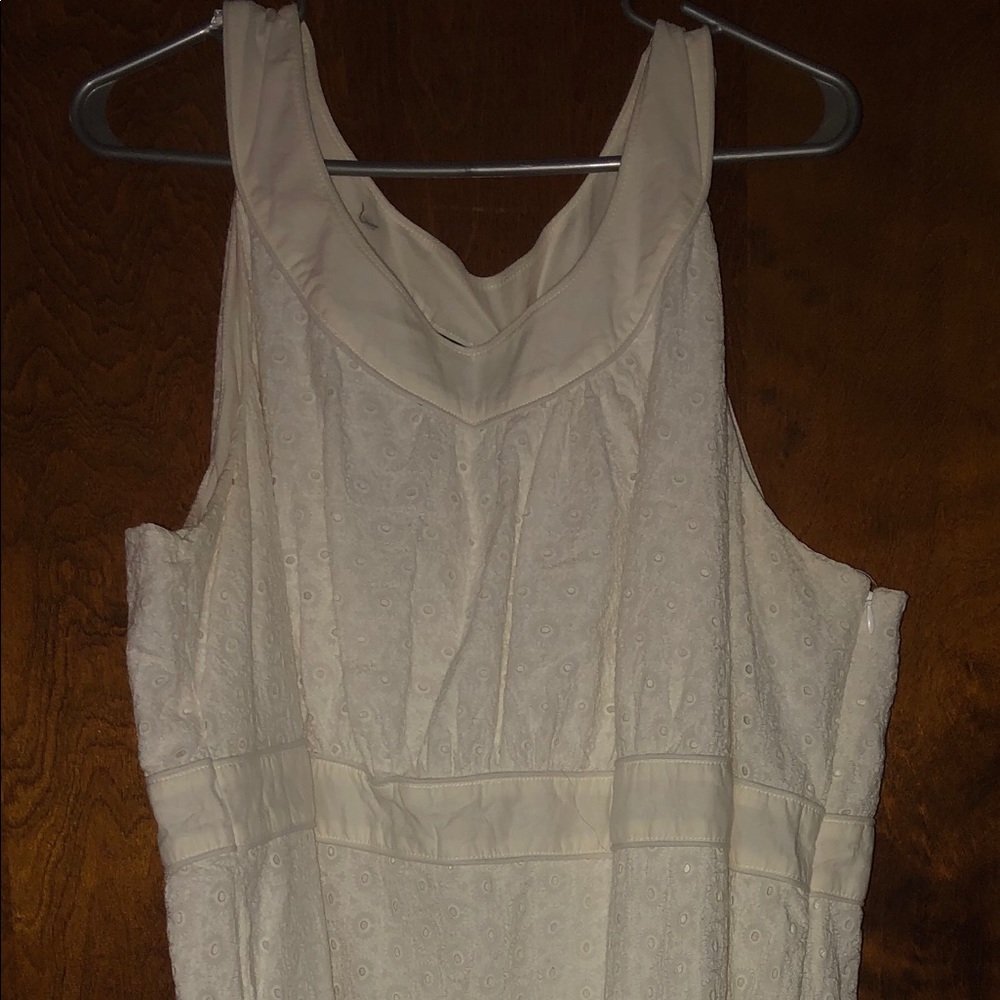 Calf length white dress. Worn once